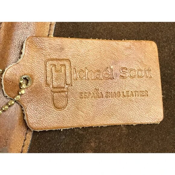 Michael Scott Unisex Adult Brown Suede Double Top Handle Briefcase Bag - Picture 7 of 9